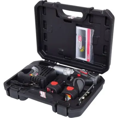 Cordless riveting tool pistol with 2 bat teries and 1 charger 