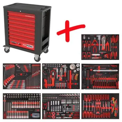 Verktøyvogn P15, 397 Tools, 7 skuffer KS Tools 