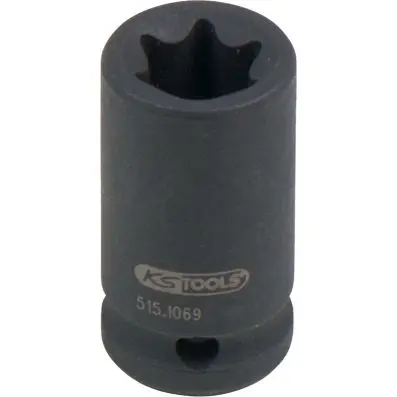 1/4" Torx E impact socket, short, E10 