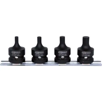 1/2" Impact bit socket set, short, 4 pcs 