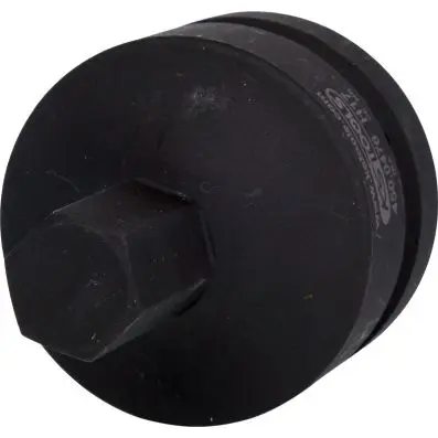 1" impact bit socket, hexagon, short, 17 mm 