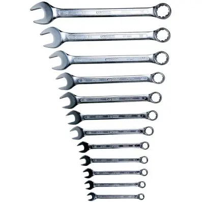 Combination spanners set, offset, 12 pcs 10-32mm 