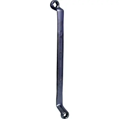 Double ring spanner for Torx E profile, offset, E10xE12 