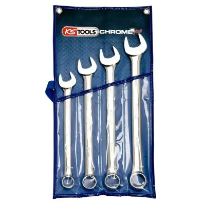 CHROMEplus Combination spanner set, offs et, 4 pcs 