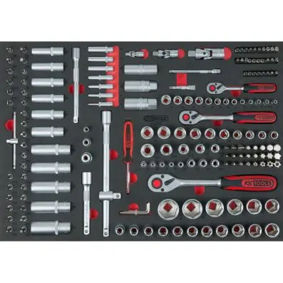 1/4"+3/8"+1/2" socket set, 179 pcs, 1/1 system insert 
