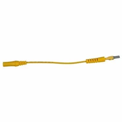 4.0 mm input socket on 5.0 mm test adapt er plug, flat (yellow) 