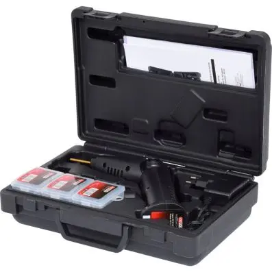 Hot stapler set for plastic repair (cord less), 302 pcs 