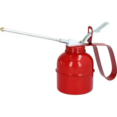 Metal oil can with pump 