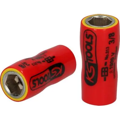 1/4" socket with protective insulation, 3/8” 