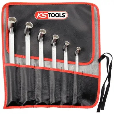 Double revolving head spanner set, 6 pcs 