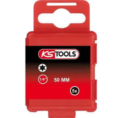 1/4" Bit Torx, 50mm, pack of 5, T25 