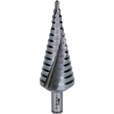 HSS Co stepped hole cutter, Ø 4-30mm, 14 steps 