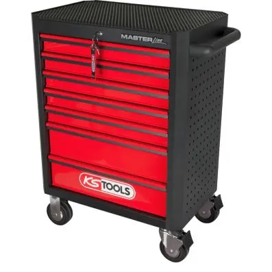 MASTERline tool cabinet,with 7 drawers b lack/red 