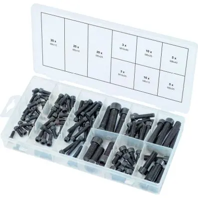 Hexagon screws assortment, metric, 106 p cs 