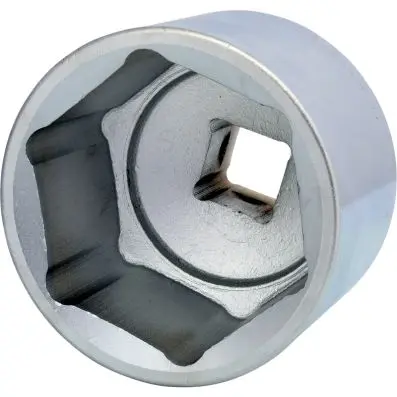 1" Hexagonal socket, short, 75mm 