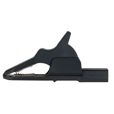 4,0 mm Crocodile clamp, black 