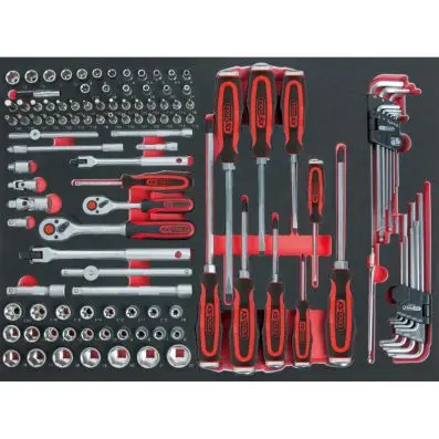 1/4"+3/8" SCS Socket set, 118 pcs 1/1 sy stem inset 