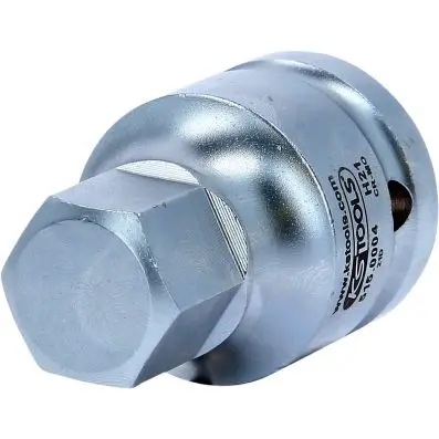3/4" Impact bit socket for hexagon, shor t, 21mm 