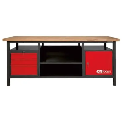 Xextra long workbench with 3 drawers and 1 door 