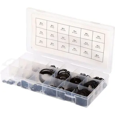 Snap rings assortment, external, Ø 3-32m m, 300 pcs 