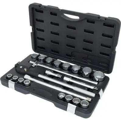 3/4" Socket set, 21 pcs 12 point 
