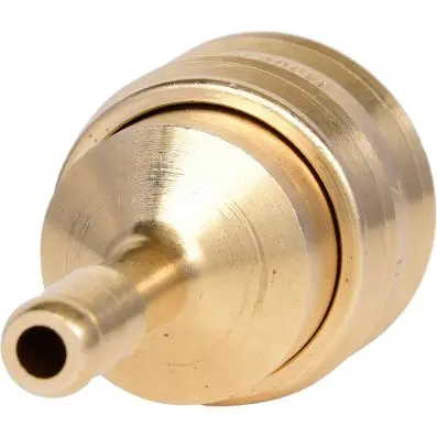 Connector with hose tail, brass, Ø6mm 