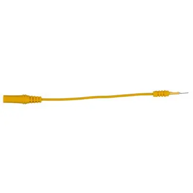 4.0 mm input socket on 0.8 mm test adapt er plug, flat (yellow) 