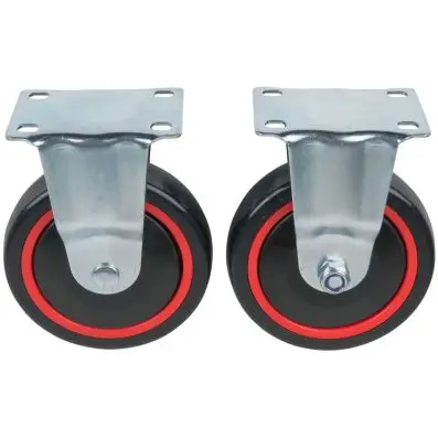 RACINGline set of fixed castors, incl. s crews 