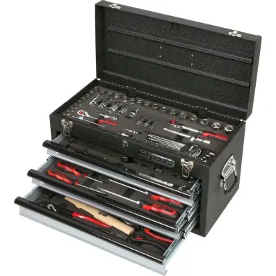 1/4"+3/8" CHROMEplus Universal tool set, 99 pcs 