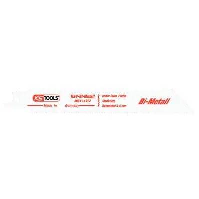 Sabre saw blades, 200mm, 1,8mm, pack of 5 