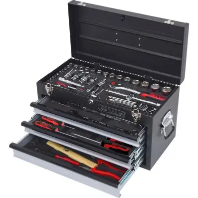 1/4"+1/2" CHROMEplus Universal tool set, 99 pcs imperial 