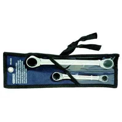 GEARplus double ratchet ring spanner set , 2 pcs 