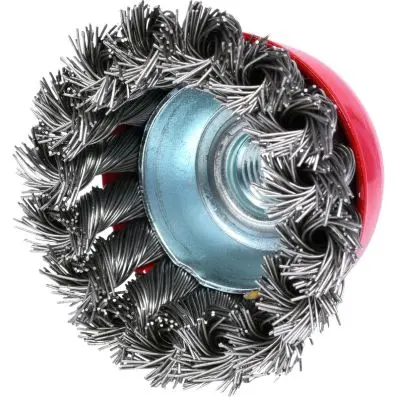 Rust free stainless steel wire jar brush 0,5mm, Ø 65mm 