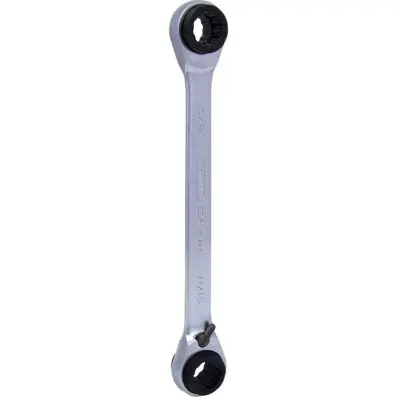 4 in 1 GEARplus reversing double ratchet ring spanner, 9/16"x3/4"+11/16"x5/8" 