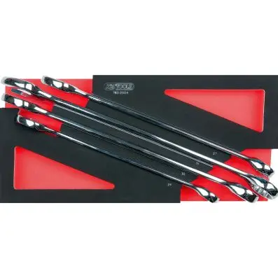 SCS CHROMEplus Combination spanner set, 4 pcs, 1/3 system insert 