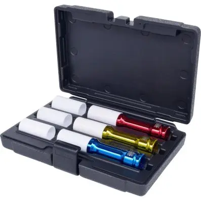 1/2" Aluminium wheel impact socket set, extra deep, 6 pcs 