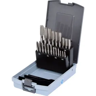 HSS hand drill tap set M, in plastic cas e 21 pcsM3-M12 