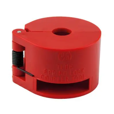 Barrel unlocking with spring, red, 3/8" 