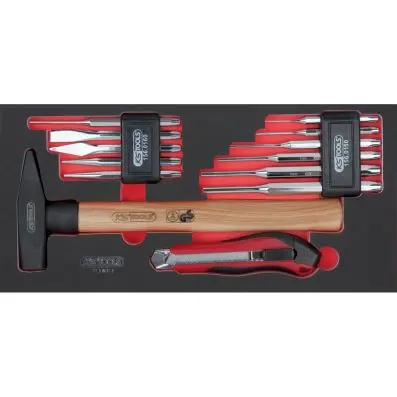 SCS Pin driving tools and hammer set, 13 pcs, 1/3 system insert 