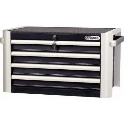 ULTIMATEline tool cabinet top chest with 4 drawers,black/silver 