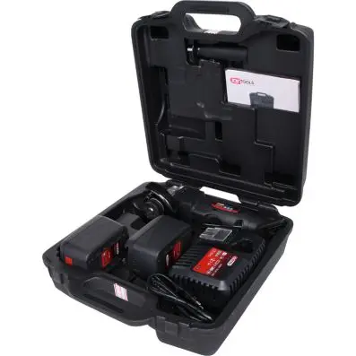 Cordless angle grinder 7000 r.p.m. with 2 batteries and 1 charger 
