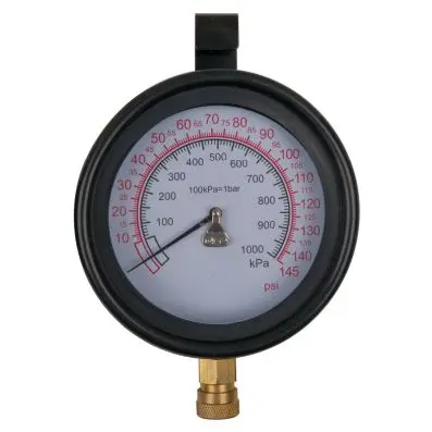 Manometer Ø 100.0 mm, 0-10 bar with 1/4" quick coupling 
