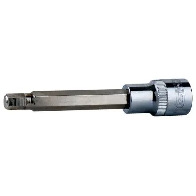 1/2" CHROMEplus Bit socket hexagon, long , 9mm 