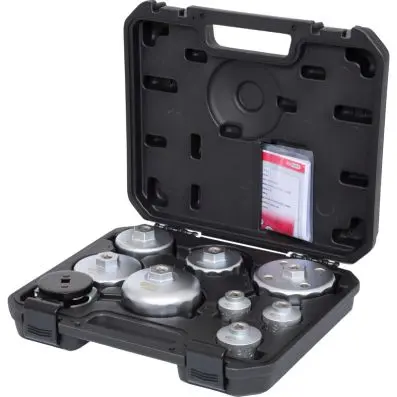Oil service wrench set for oil filter an d filter housing covers, 9 pcs 