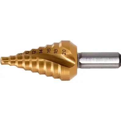 HSS TIN stepped hole cutter,shortØ4-20mm , 9 steps 
