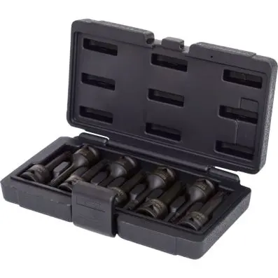 1/2" Impact bit socket set for spline(XZ N) screws, 9 pcs 
