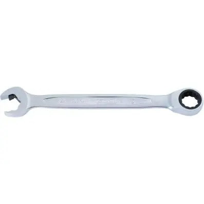 DUO GEARplus combination spanner set wit h ratchet mechanism in ring and open jaw 