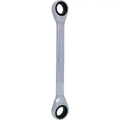 GEARplus Double ring ratchet spanner, 14 x15mm 