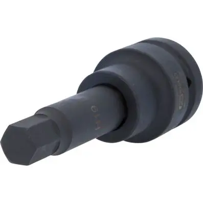 1" impact bit socket, hexagon, long, 19m m 