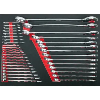 SCS wrench set, 36 pcs 1/1 system inset 